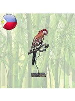 Metal parrot with mother-of-pearl, 53x30cm