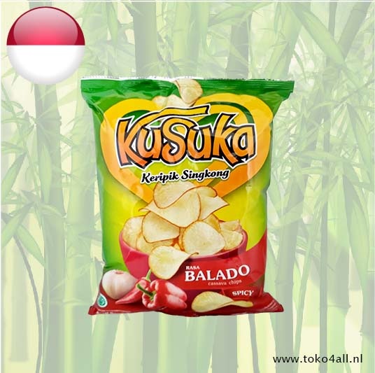 Kusuka Keripik Singkong Rasa Balado Spicy 180 gr