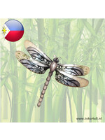 Metal dragonfly with mother-of-pearl 36x44cm