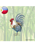 Rooster made of metal with mother-of-pearl 49x33cm