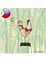 Rooster made of metal with mother-of-pearl 42x30cm