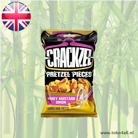 Crackzel Pretzel pieces Honey Mustard Onion 85 gr