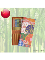 Decorative Chopsticks set of 5 pcs Orange Flower 22 cm