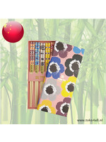 Decorative Chopsticks set of 5 pcs Pink Flower 22 cm