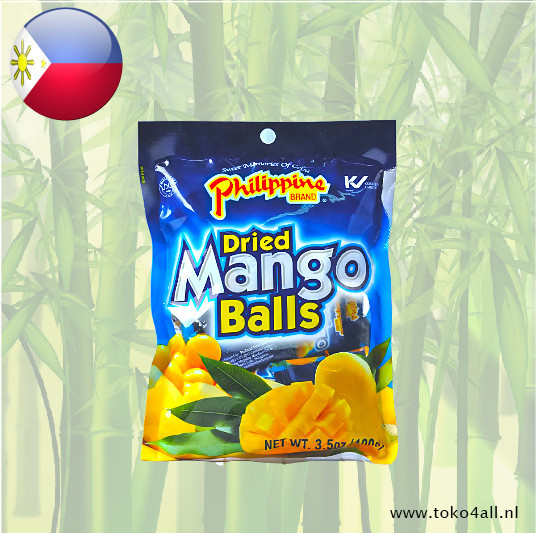 Philippine brand Gedroogde Mango balletjes 100 gr