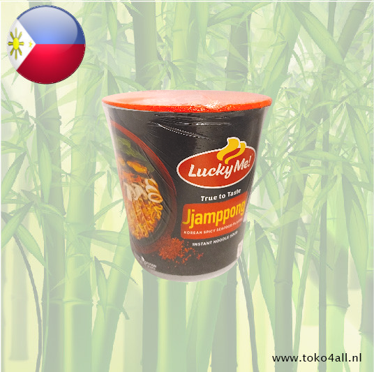 Lucky Me Jjamppong Korean Spicy Seafood Noodle soup 70 gr
