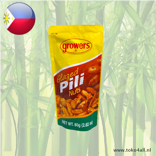 Geglazeerde Pili Noten 80 gr