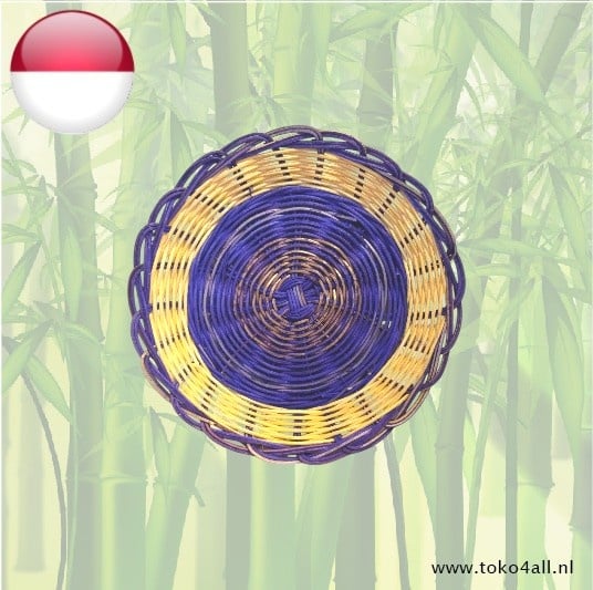 Rotan bord lila 24 cm