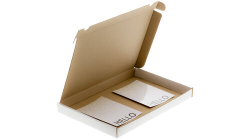 50x Maxibriefkarton Weiß A4