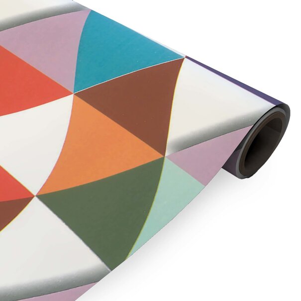 Lieferzeit ca. 5 Werktage Geschenkpapier Multicolour Triangles 30cm x 200mtr
