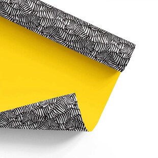 Geschenkpapier Zebramuster + gelb 30cm x 200mtr