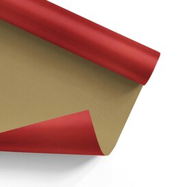 Geschenkpapier Rot + Gold 30cm x 200mtr