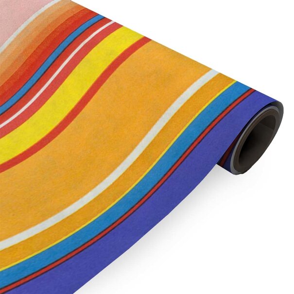 Lieferzeit ca. 5 Werktage Geschenkpapier Mehrfarbig gestreift 50cm x 200mtr - Design 430