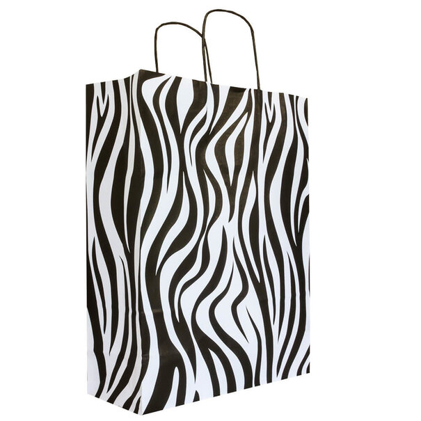 Lieferung aus Vorrat 50x Papiertaschen Zebra A3