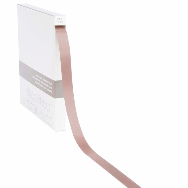 Sofort lieferbar Farbband Satin Altrosa MEDIUM (15mm x 100m)