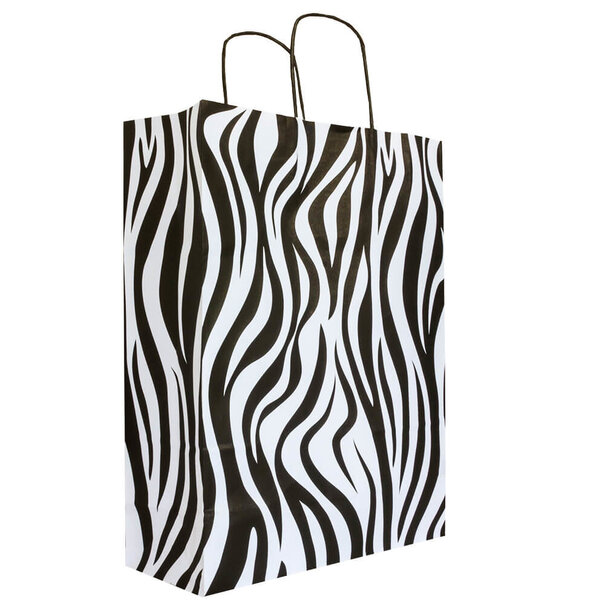 Lieferung aus Vorrat 50x Papiertaschen Zebra A4