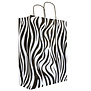 50x Papiertaschen Zebra A4