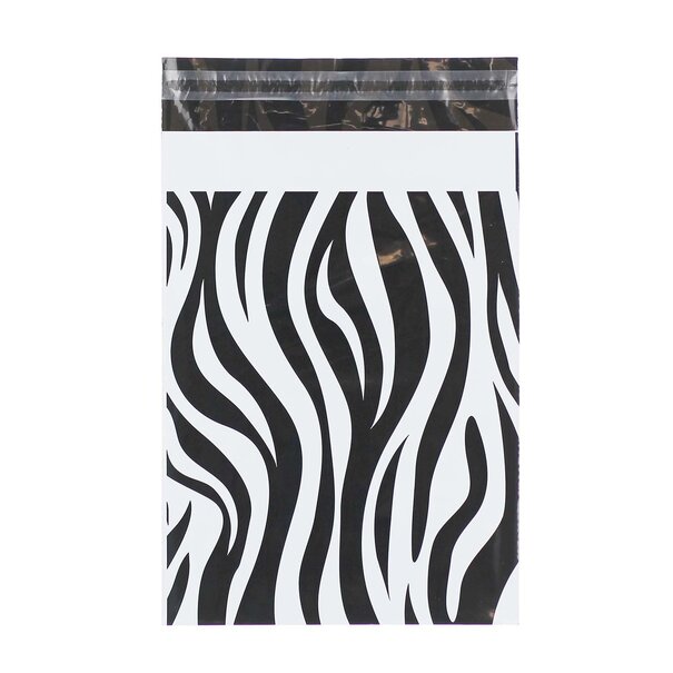 Lieferung aus Vorrat 100x Versandtaschen Zebra Small Hochformat