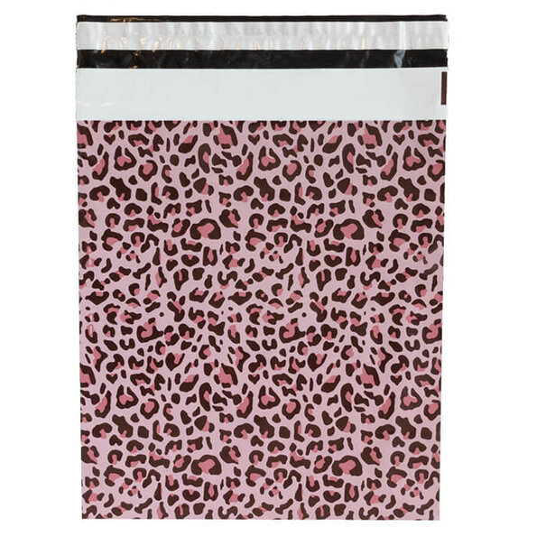 Lieferung aus Vorrat 100x Versandtaschen Leopard Pink Medium Hochformat