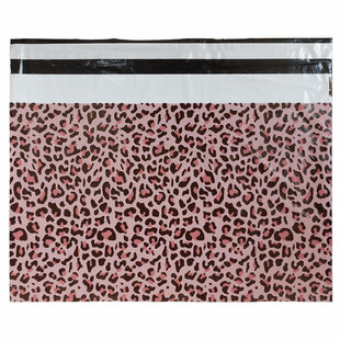 100x Versandtaschen Leopard Pink Large Querformat