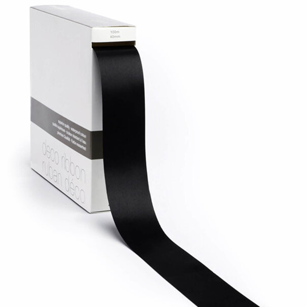 Sofort lieferbar Farbband Satin Schwarz XL (40mm x100m)