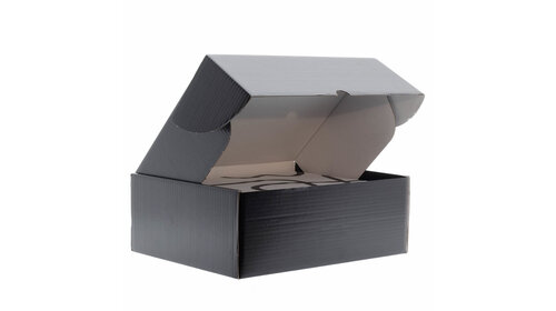 25x Postkartons Schwarz 380x300x140mm