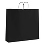 50x Papiertaschen Schwarz XXL