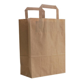 50x Budget Taschen Braun 26+12x35cm