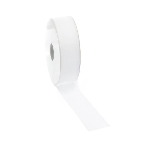 Sofort lieferbar Organza Geschenkband Weiß 25mm x 50m