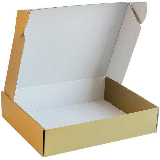 Sofort lieferbar 25x Postkartons Gold 350x280x80mm