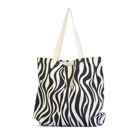 10x Segeltuch Strandtasche Zebra