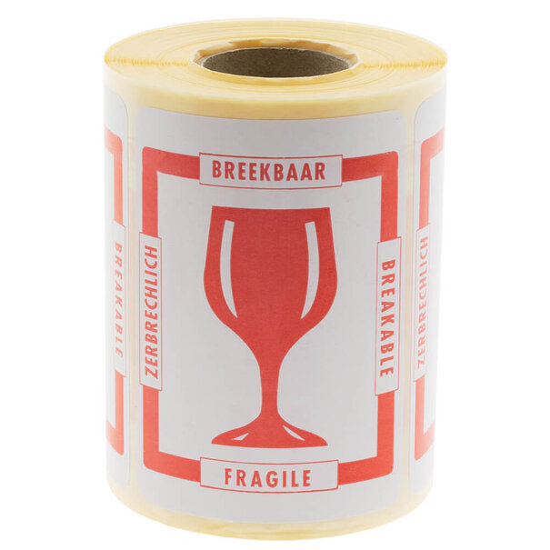 Sofort lieferbar 500x Etikett 'Zerbrechlich' 4 Sprachen