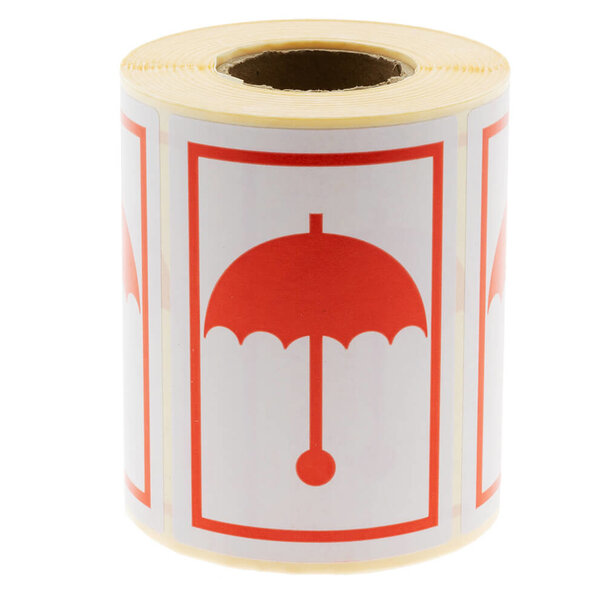 Lieferung aus Vorrat 500x Etikett Regenschirm