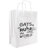 Papiertaschen A4 'Cats rule the world'