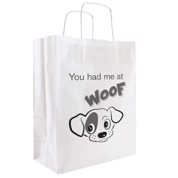 Lieferzeit ca. 5 Werktage Papiertaschen A4 'You had me at woof'