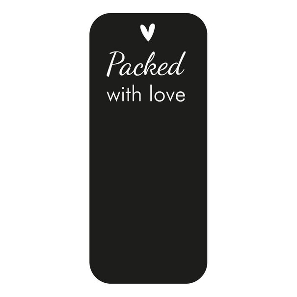 Sofort lieferbar 100x Verschlussetiketten 'Packed With Love'
