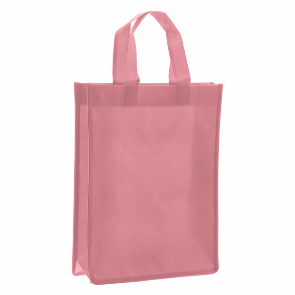 Sofort lieferbar 10x Shopper Rosa Non woven 24x10x30cm