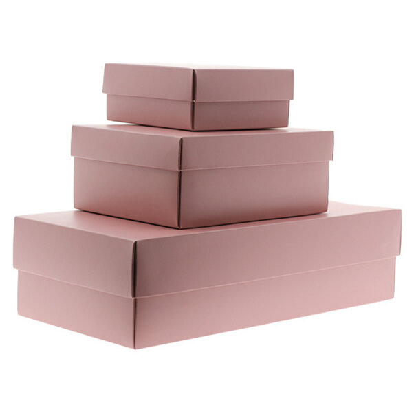 Sofort lieferbar 20x Geschenkkartons Mattrosa 355x168x94mm