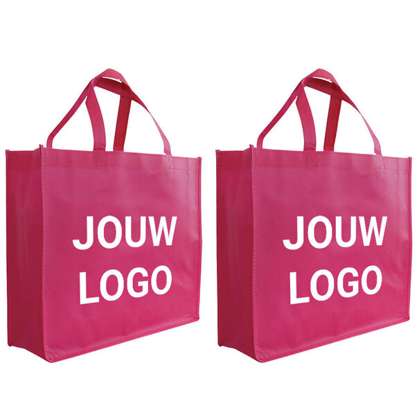 Lieferzeit ca.10 Werktage Shopper Druck Fuchsia Non woven 42x12x35cm - Express