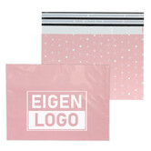 Rosa Herzen Versandtaschen Druck Large