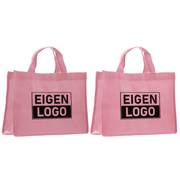 Lieferzeit ca.10 Werktage Shopper Druck Rosa Non woven 32x12x25cm - Expresss