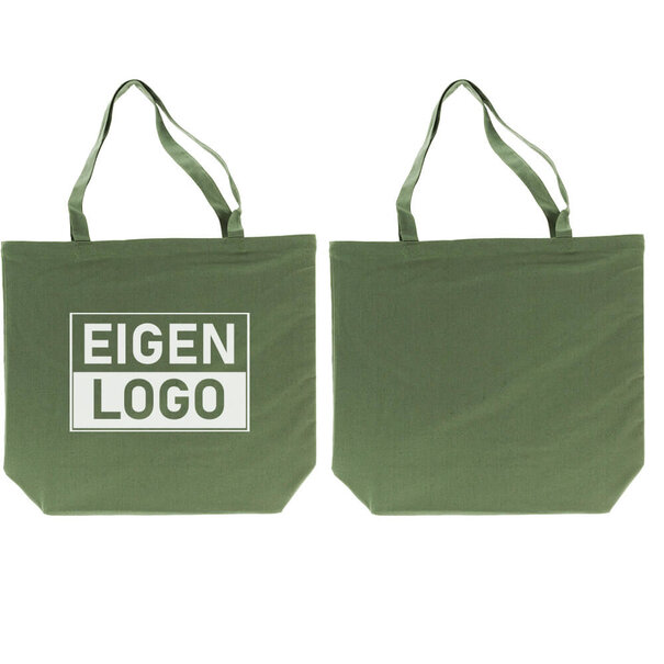 Expresslieferung: Lieferung ca. 7 Werktage Baumwolltasche Druck 54x48+14cm Grün - Express