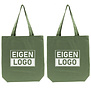 Baumwolltasche Druck 38x42+10cm Grün - Express