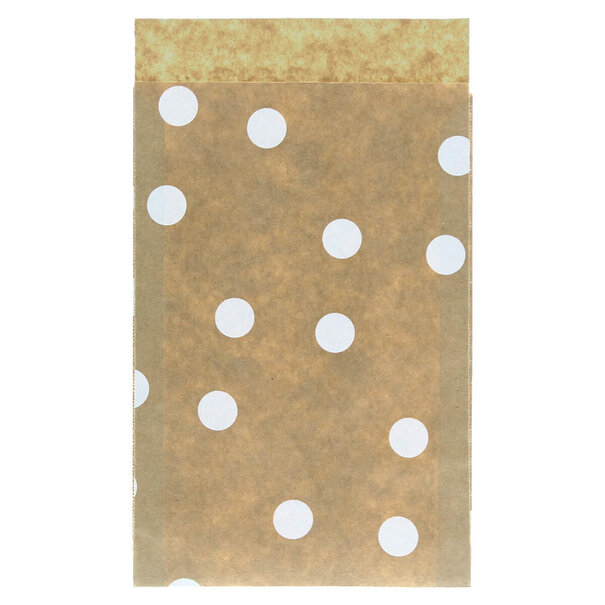 Sofort lieferbar 200 x Papiertüten Braun mit weißen Punkten 12x19cm