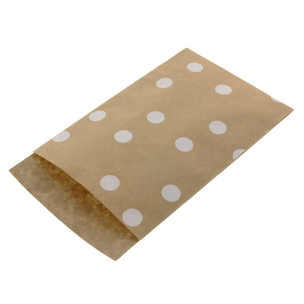 Sofort lieferbar 200 x Papiertüten Braun mit weißen Punkten 12x19cm