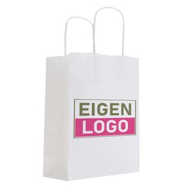Papiertragetaschen A5 Weiß Druck