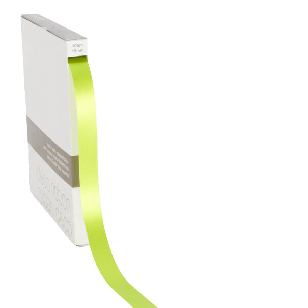 Sofort lieferbar Farbband Satin Lime Grün MEDIUM (15mm x 100m)