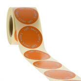 500x Aufkleber 'Enjoy your gift' Orange-Blau 50mm