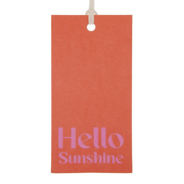 Lieferung aus Vorrat 50x Geschenkanhänger 'Hello Sunshine' Rot-Rosa