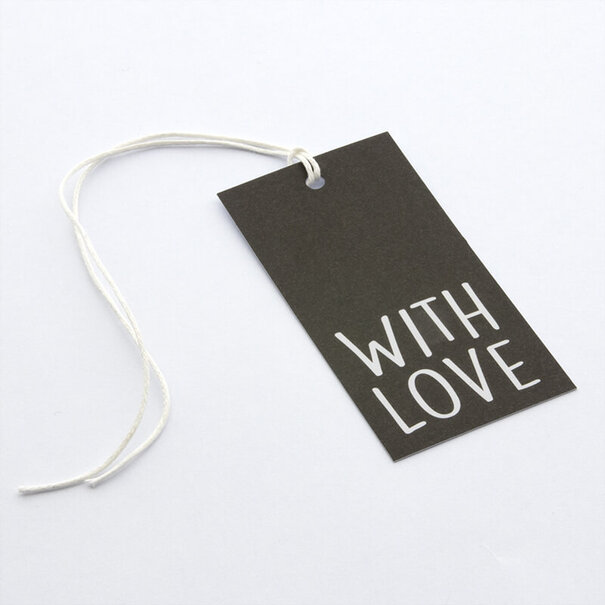 Sofort lieferbar 50x Geschenkanhänger  'With love' Schwarz